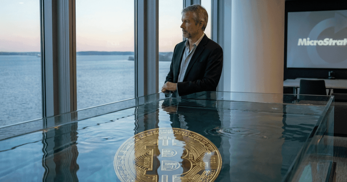 Ilustração editorial sobre bitcoin: Bitcoin de Saylor Subaquático: Longo Prazo Guia Estratégia