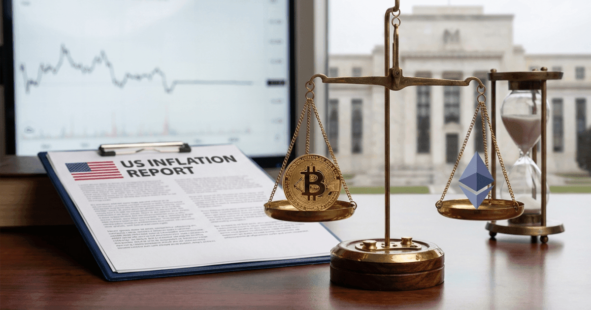 Ilustração editorial sobre ethereum: Ethereum e Bitcoin: Mercado Cripto Aguarda Inflação EUA