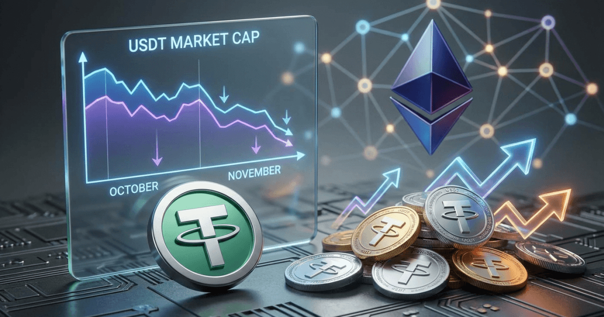 Ilustração editorial sobre ethereum: Ethereum: Queda da Tether Revela Mudanças em Fluxos de Capital