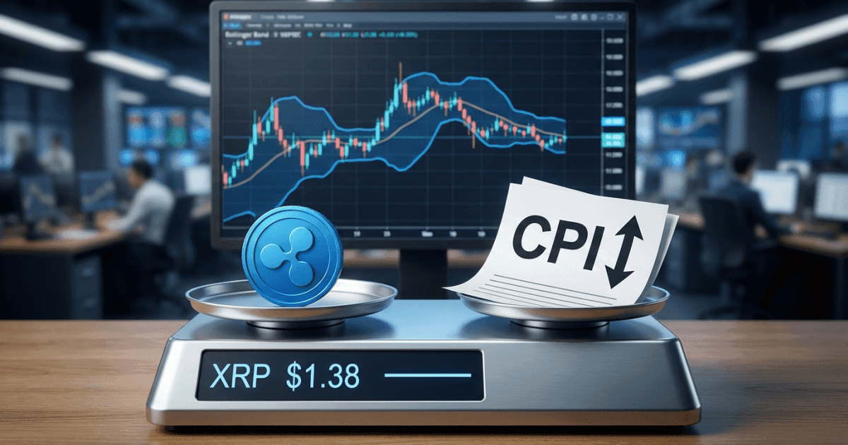 Altcoin XRP estabiliza em us$1,38; volatilidade pré-cpi à vista