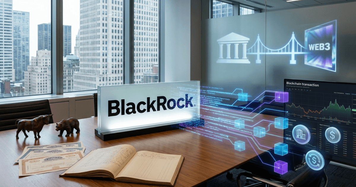 Ilustração editorial sobre altcoins: Altcoins: BlackRock Aposta em Fundos Tokenizados para Wall Street