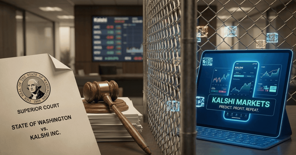 Regulação cripto: Washington processa Kalshi e intensifica pressão.