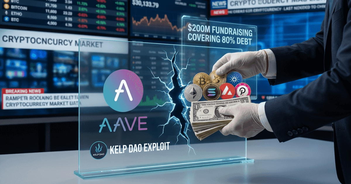 DeFi: AAVE levanta fundos para mitigar dívida pós-exploit kelp DAO