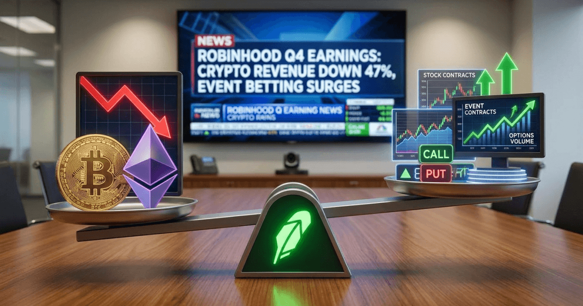 Altcoin revenue cai 47% na robinhood, mas outras operações impulsionam ações