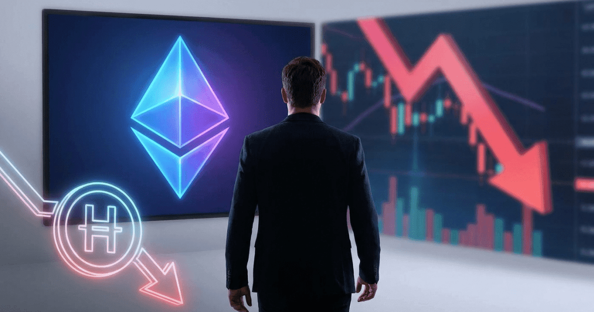 Ilustração editorial sobre ethereum: No ecossistema Ethereum, hyperliquid recua pós-arthur hayes