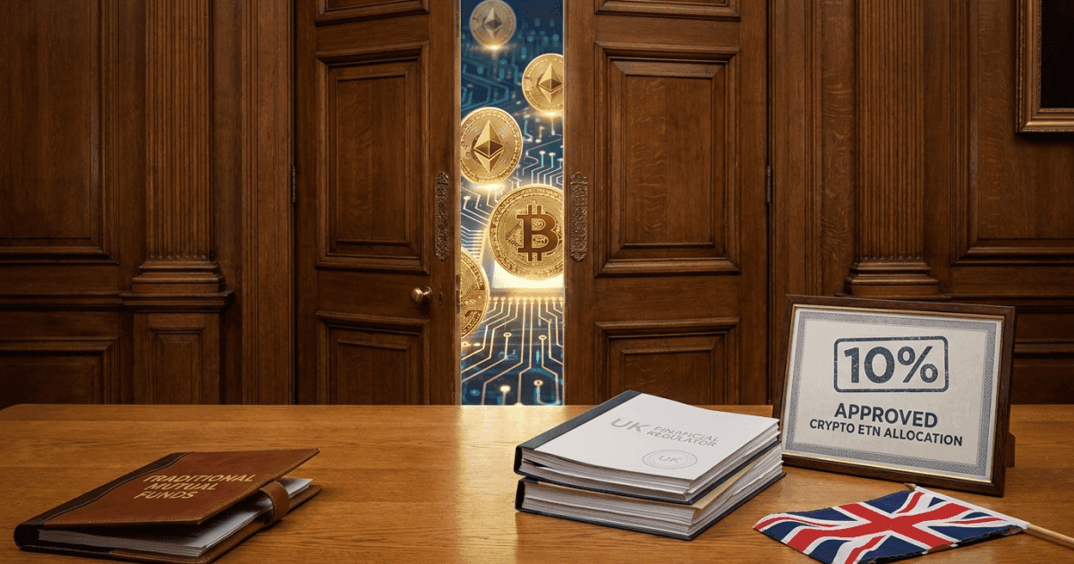 Ilustração editorial sobre ethereum: Ethereum: Regulador britânico permite 10% em fundos mútuos