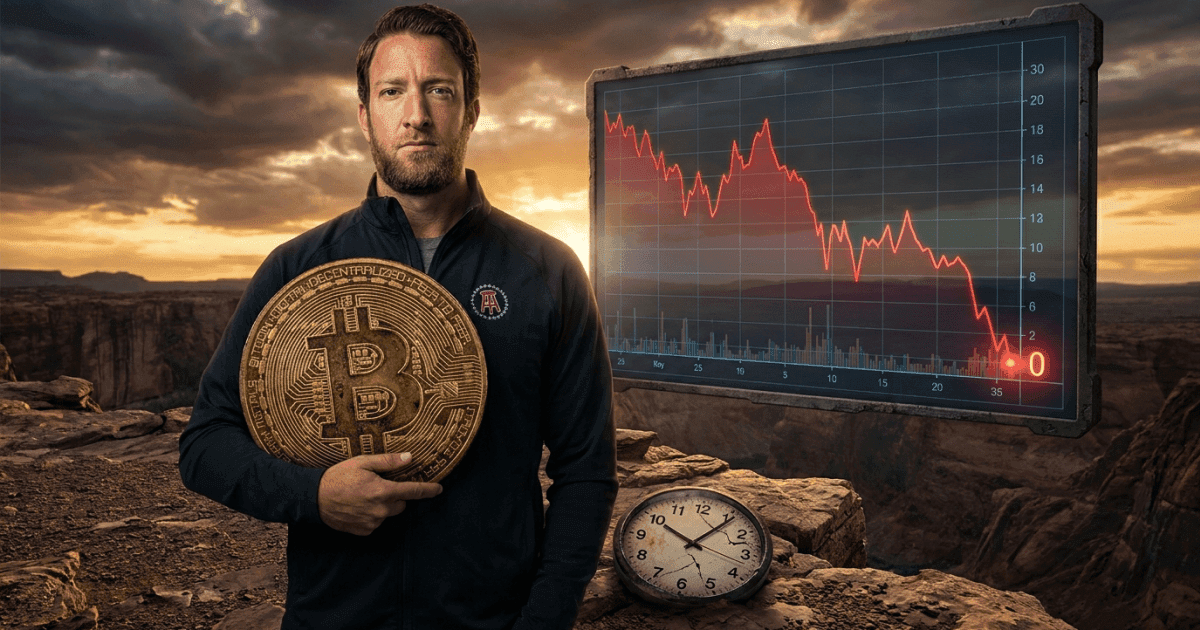 Ilustração editorial sobre altcoins: Bitcoin: David Portnoy reafirma estratégia extrema "até zero