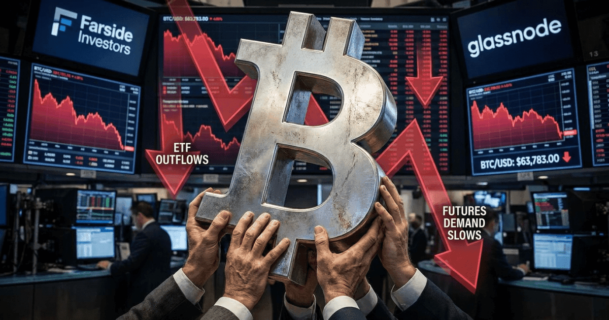 Ilustração editorial sobre regulação: Demanda por Bitcoin Enfrenta Desaceleração Global; Holders de Longo Prazo Sustentam Preço