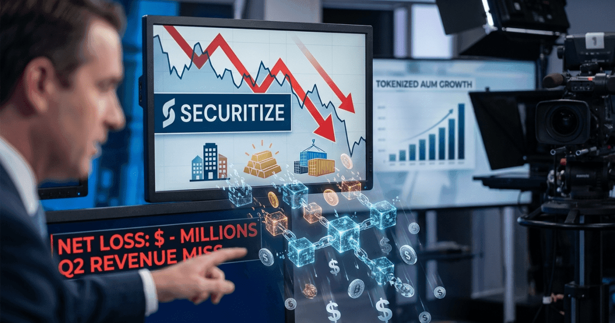Securitize Reporta Queda de Receita de Tokenização e Prejuízo Ampliado no 2º Trimestre
