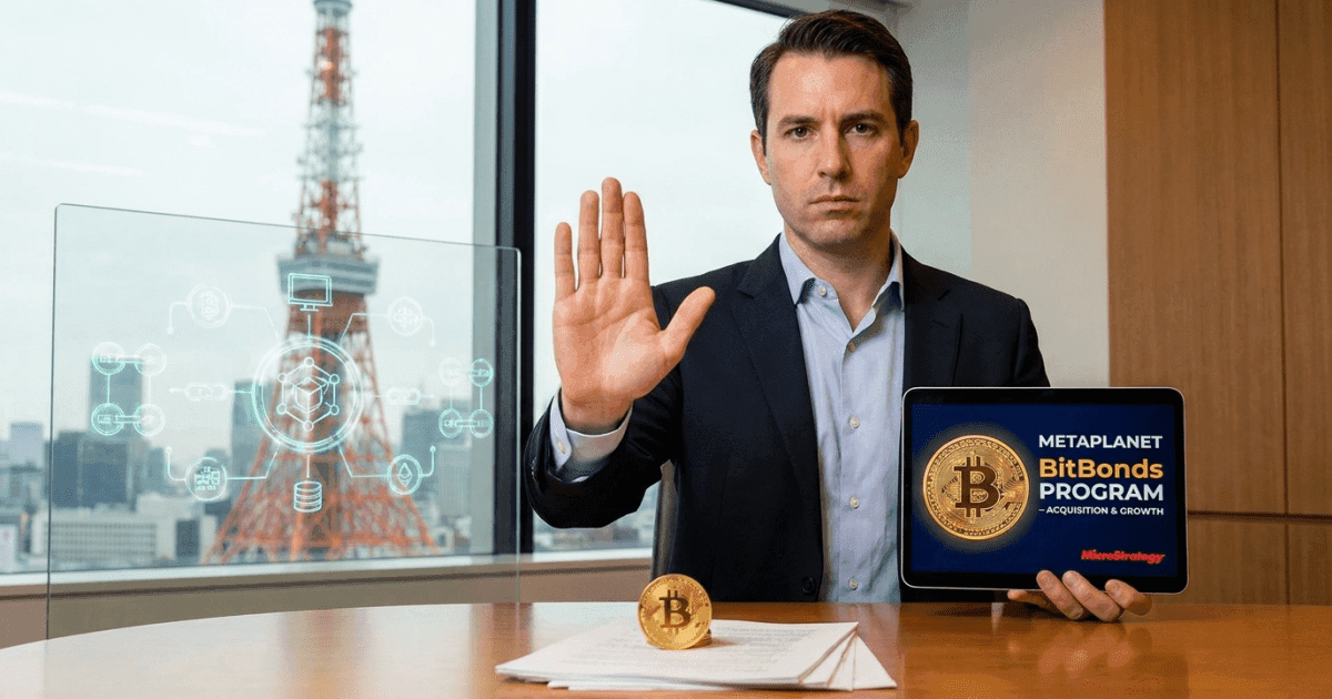 Ilustração editorial sobre bitcoin: Metaplanet Nega Venda de Bitcoin e Lança BitBonds para Novas Aquisições